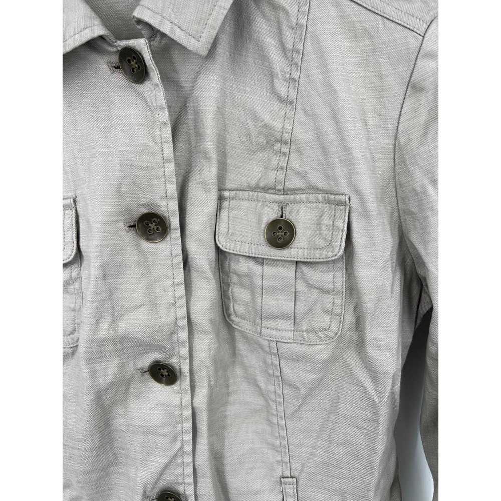 New York and Company linen and cotton tan jacket blazer size small - Picture 3 of 4